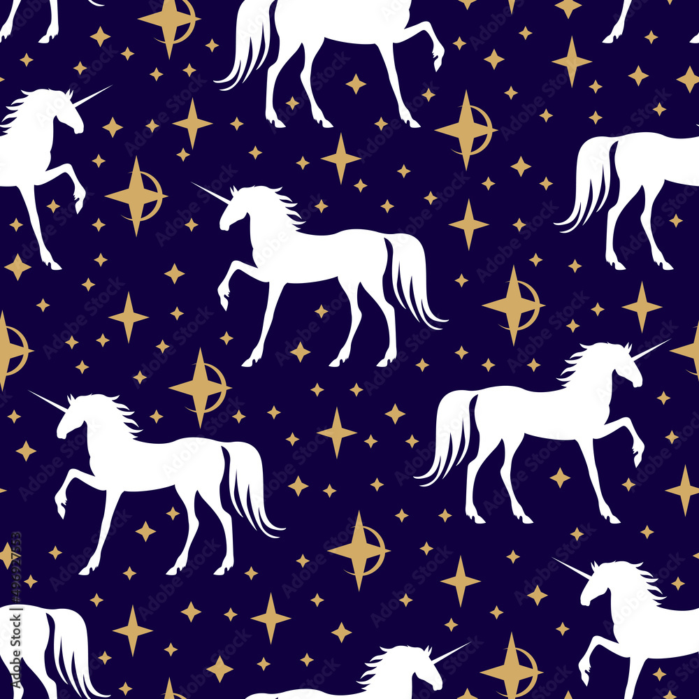 Unicorn pattern seamless
