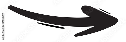 Hand drawn arrow. Vector doodle icon.
Vector illustration. PNG.
