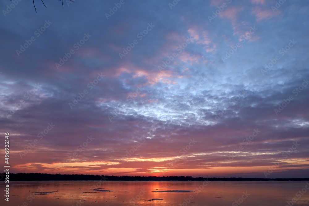 Fototapeta premium sunset over the sea