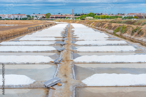 Salt pans at Portuguese town Tavira