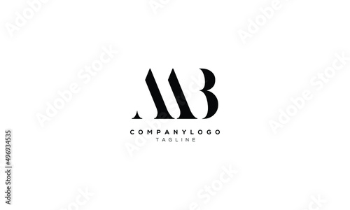 MB BM Abstract initial monogram letter alphabet logo design
