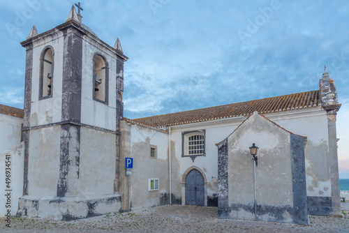 Church in the old town of Cacelha Velha in Portugal