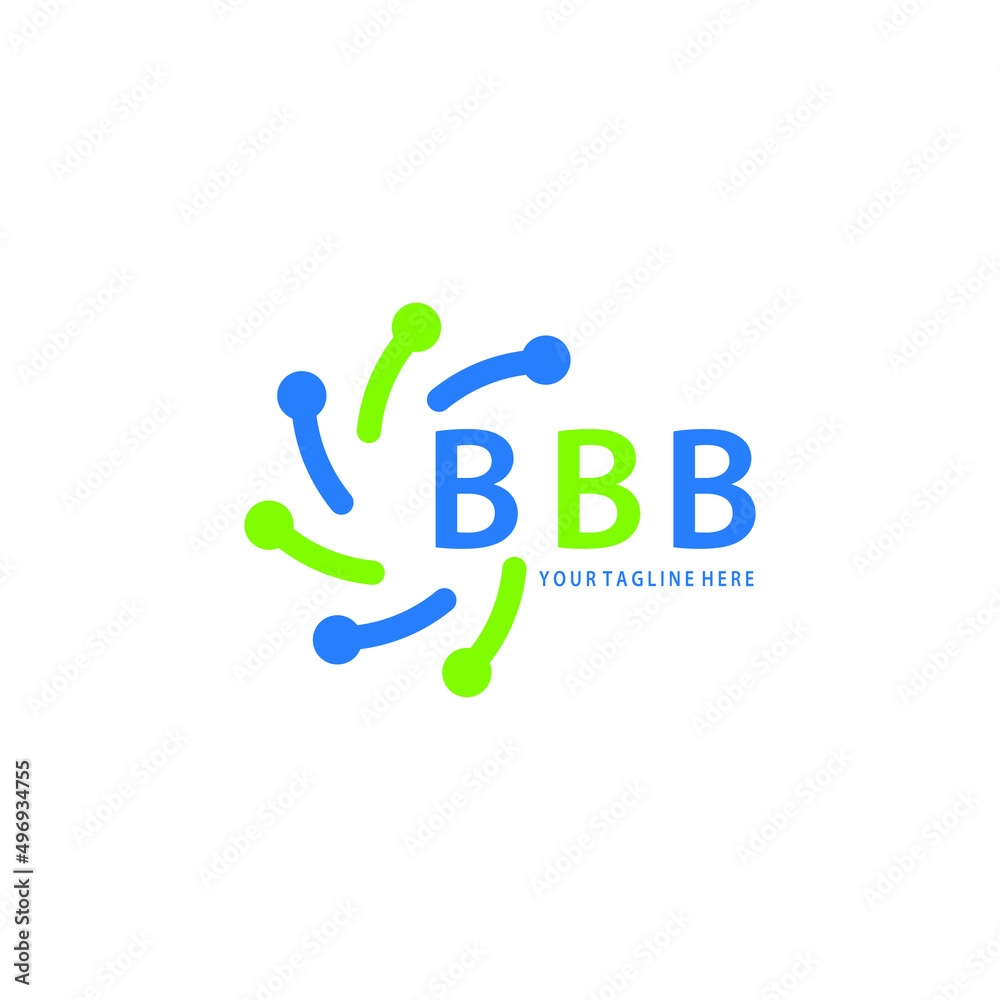 BBB logo design initial creative letter on white background. BBB vector