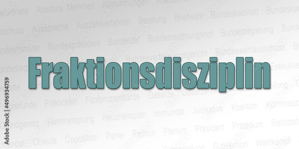 Fototapeta premium Politischer Begriff - Fraktionsdisziplin