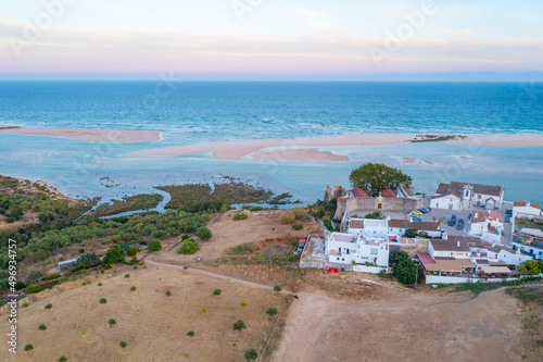 Aerial view of Cacleha Velha village in Portugal