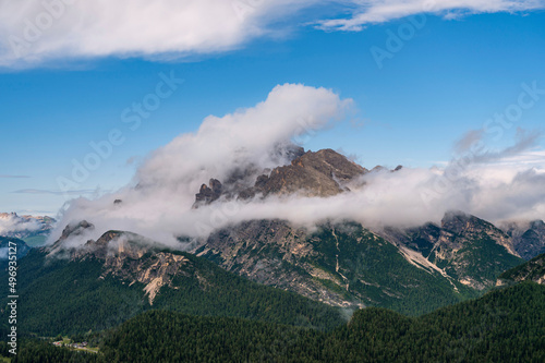 Sexten Dolomites of northeastern Italy during sunny summer day