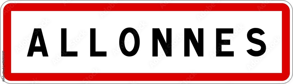 Panneau entrée ville agglomération Allonnes / Town entrance sign Allonnes Panneau entrée ville agglomération Allonnes / Town entrance sign Allonnes