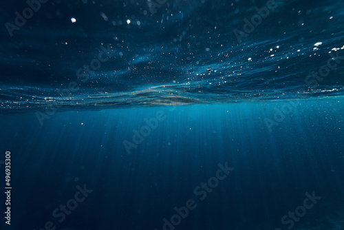 surface of blue deep water