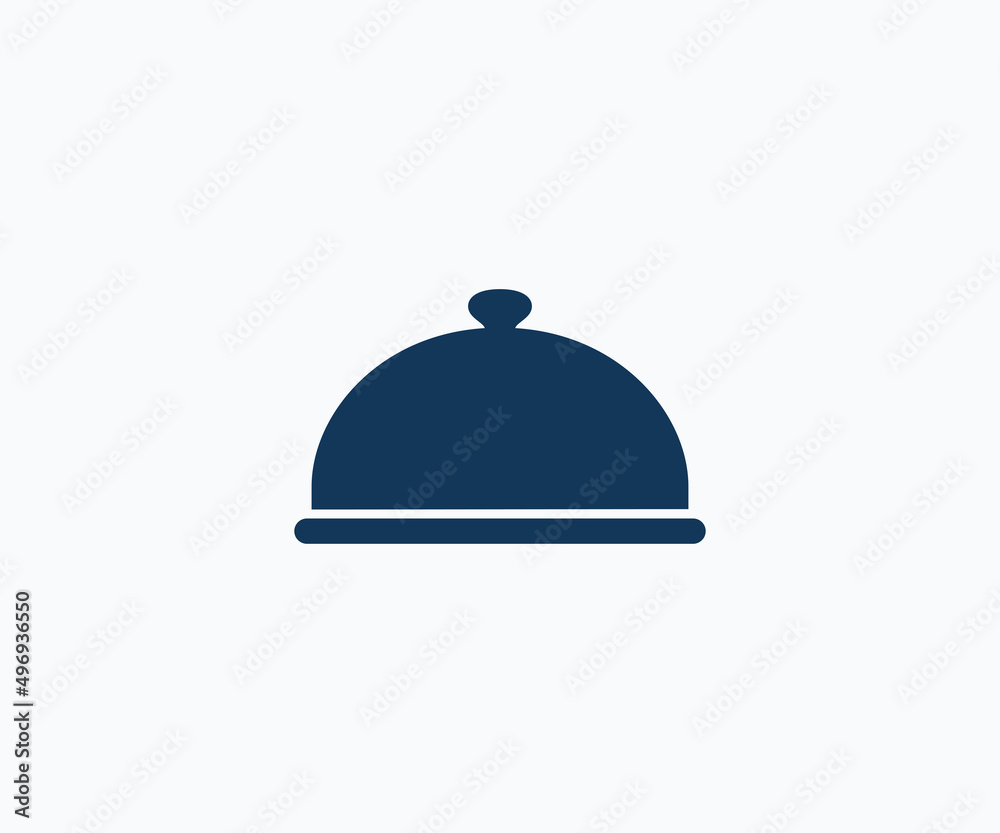 Restaurant Dish Dome Vector Template. Food Dish Dome Vector Icon. Restaurant Dish Dome Vector Template. Food Dish Dome Vector Icon.