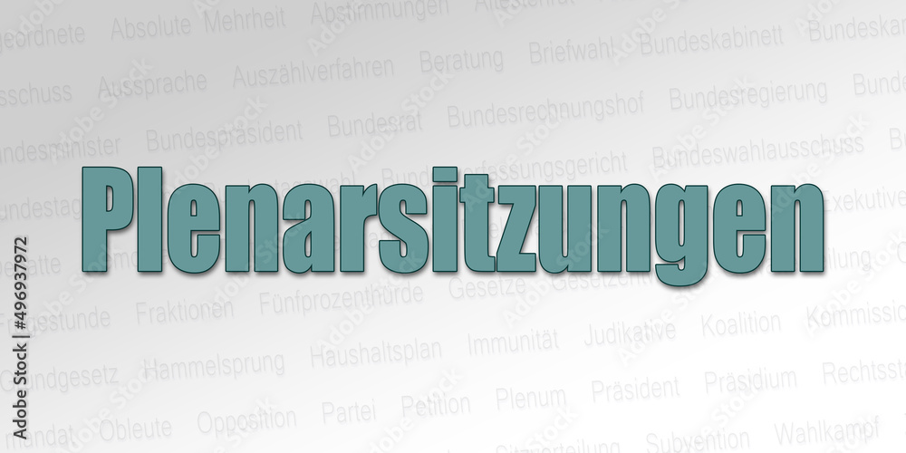 Fototapeta premium Politischer Begriff - Plenarsitzungen