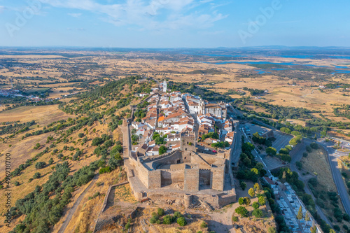 Aerial view of Portuguese town Monsaraz photo