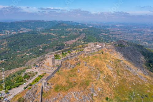 Aerial view of Portuguese town Marvao photo