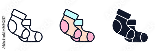 bootees icon symbol template for graphic and web design collection logo vector illustration