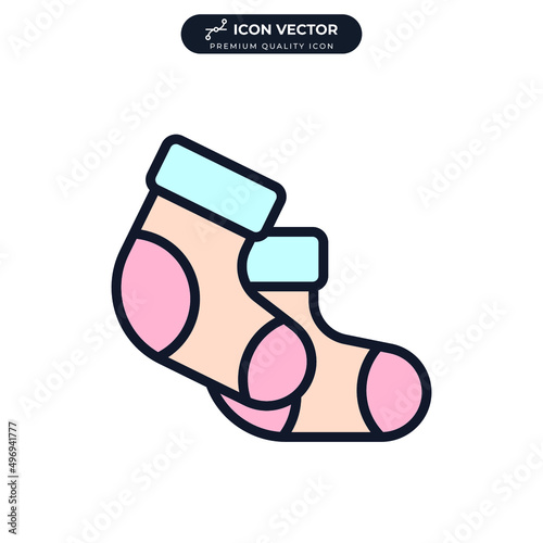 bootees icon symbol template for graphic and web design collection logo vector illustration