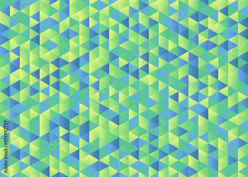 Triangle yellow green blue abstract geometric gradient background	