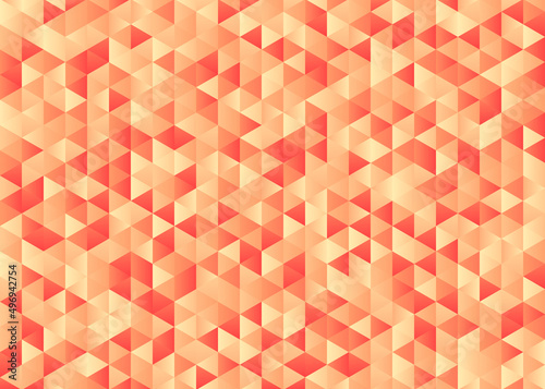 Triangle red yellow beige abstract geometric gradient background	