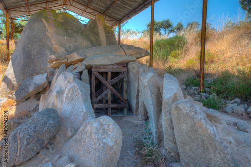 anta grande do zambujeiro ruins near portuguese town evora photo