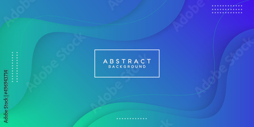 Abstract minimal background with blue gradient. wavy dynamic shape composition