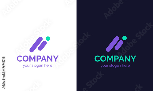  hi-tech company startup. vector sign, Modern Minimal Design