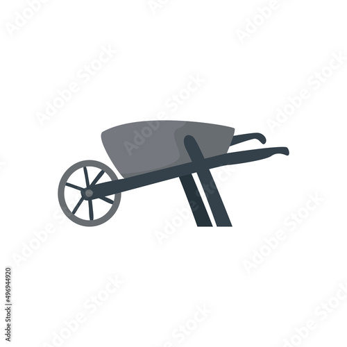 flat gray wheelbarrow design