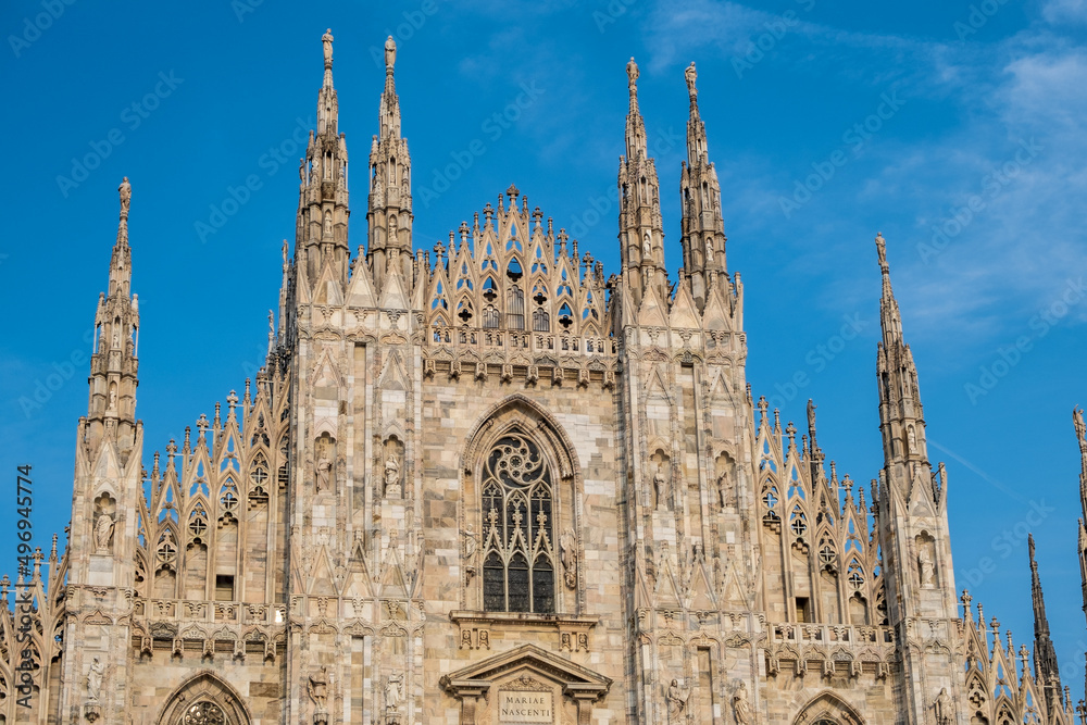 View of the famous Duomo of Milan, Italy