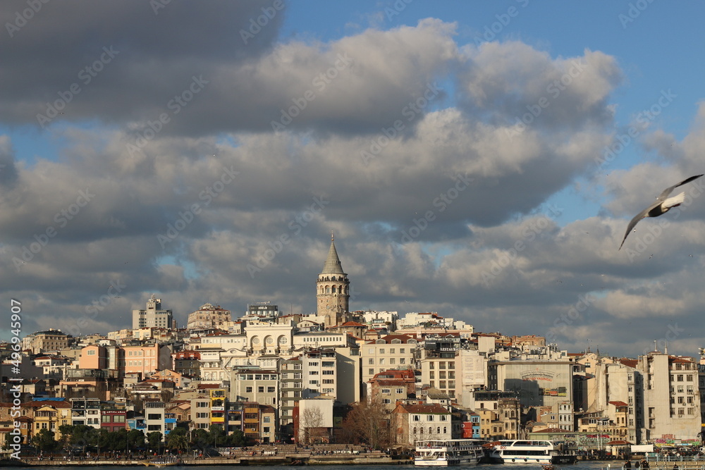 Istanbul and galata tower with its magnificent view