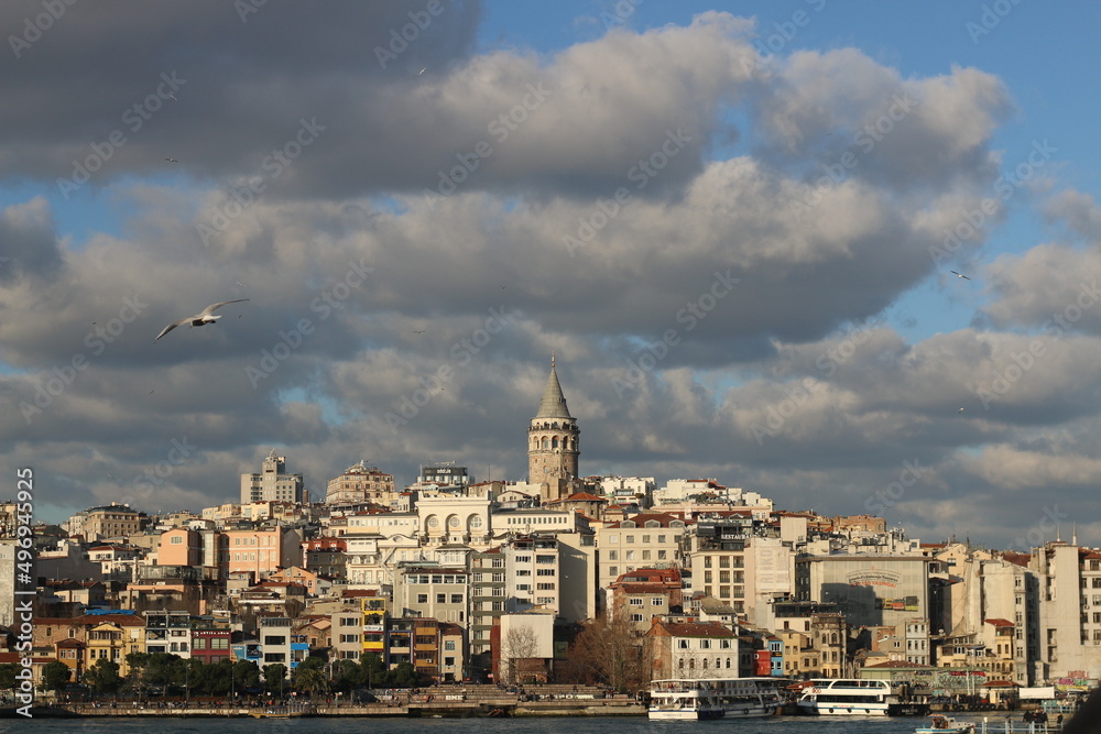 Istanbul and galata tower with its magnificent view