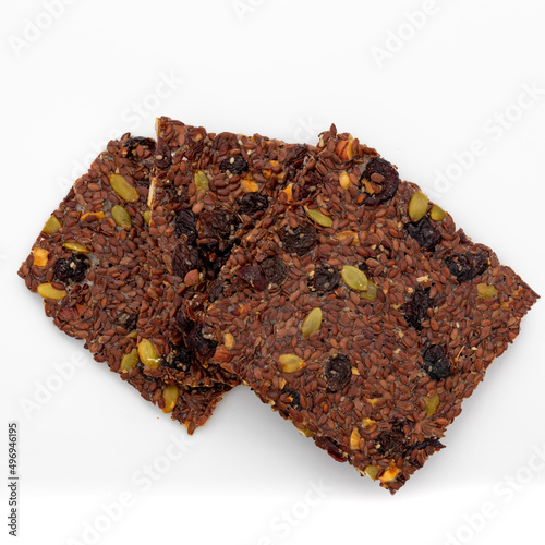 Flaxseed crackers, flaxseed bread, natural product, healthy for life, handmade