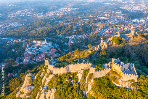 фотографія View of the moorish castle at Sintra in Portugal