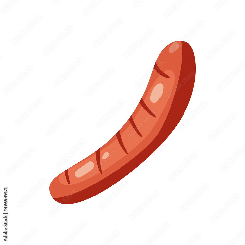 flat bright sausage design flat bright sausage design