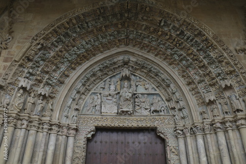Entrance to the church of Olite, Spain