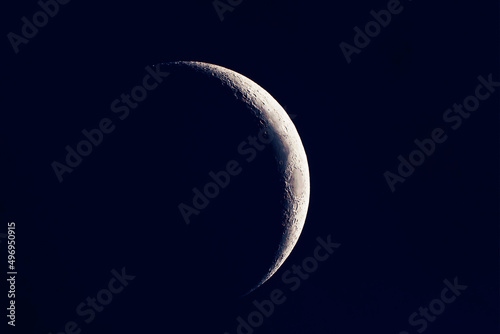 Beautiful crescent moon. Elements of this image furnished by NASA photo