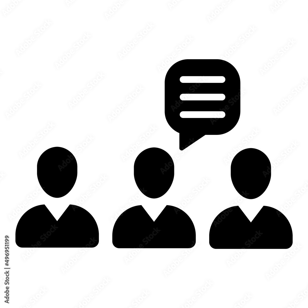 People Conversation Flat Icon Isolated On White Background People Conversation Flat Icon Isolated On White Background