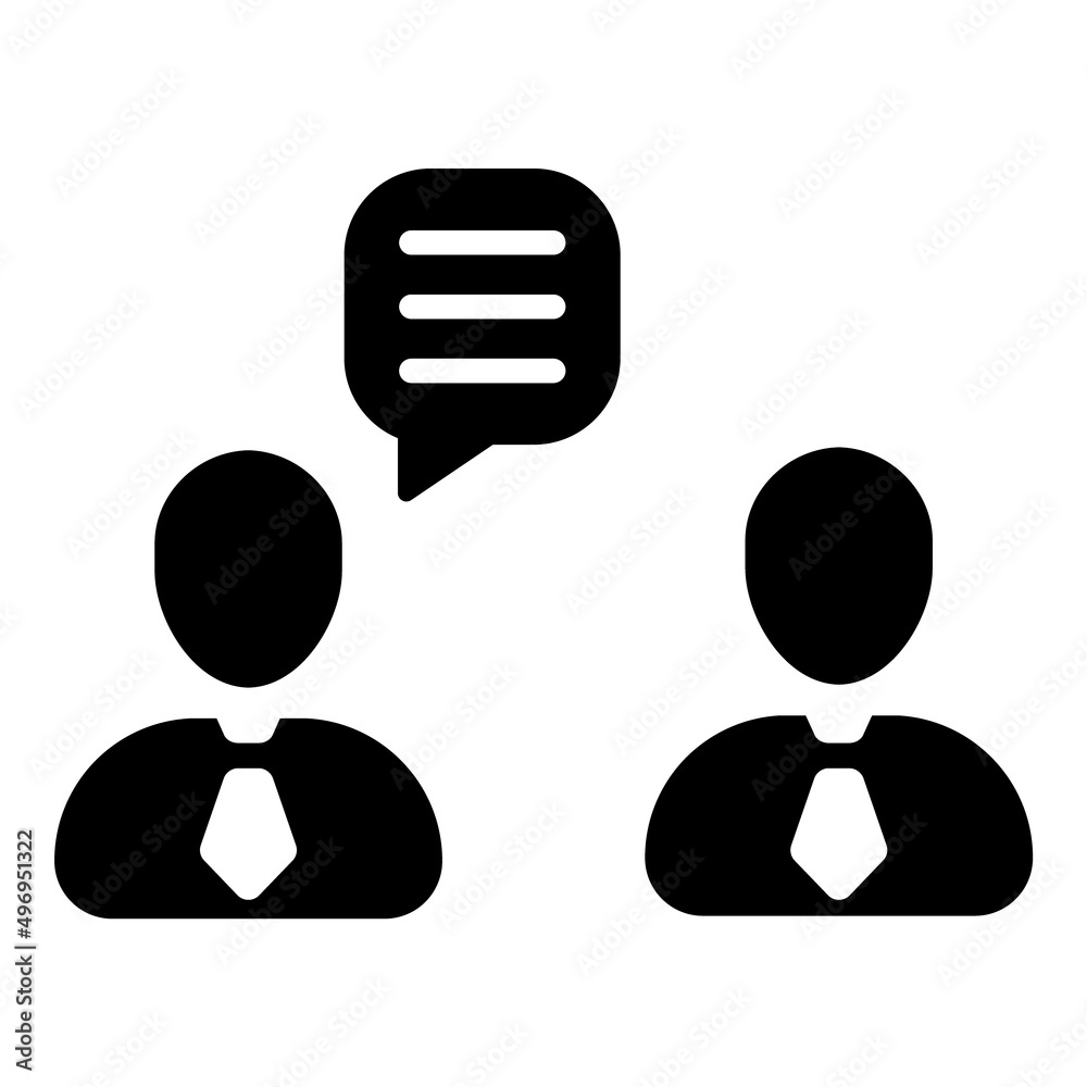 People Conversation Flat Icon Isolated On White Background People Conversation Flat Icon Isolated On White Background