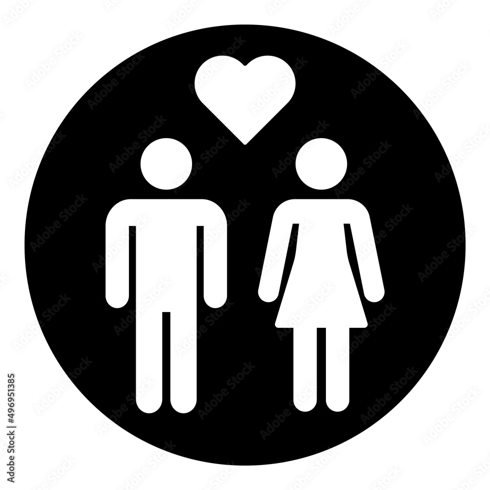 Man Woman Love Flat Icon Isolated On White Background Man Woman Love Flat Icon Isolated On White Background
