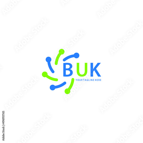 BUK logo design initial creative letter on white background.
BUK vector logo simple, elegant and luxurious,technology logo shape.BUK unique letter logo design. 