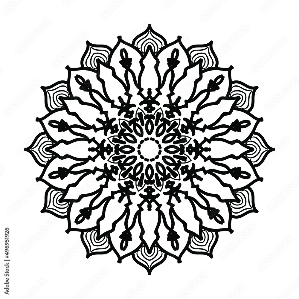 Hand drawn mandala. decoration in ethnic oriental doodle ornament. Hand drawn mandala. decoration in ethnic oriental doodle ornament.