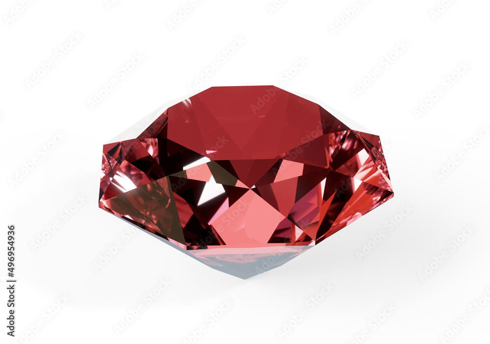 A beautiful sparkling diamond on a light reflective surface. 3d render. Isolated white background. A beautiful sparkling diamond on a light reflective surface. 3d render. Isolated white background.
