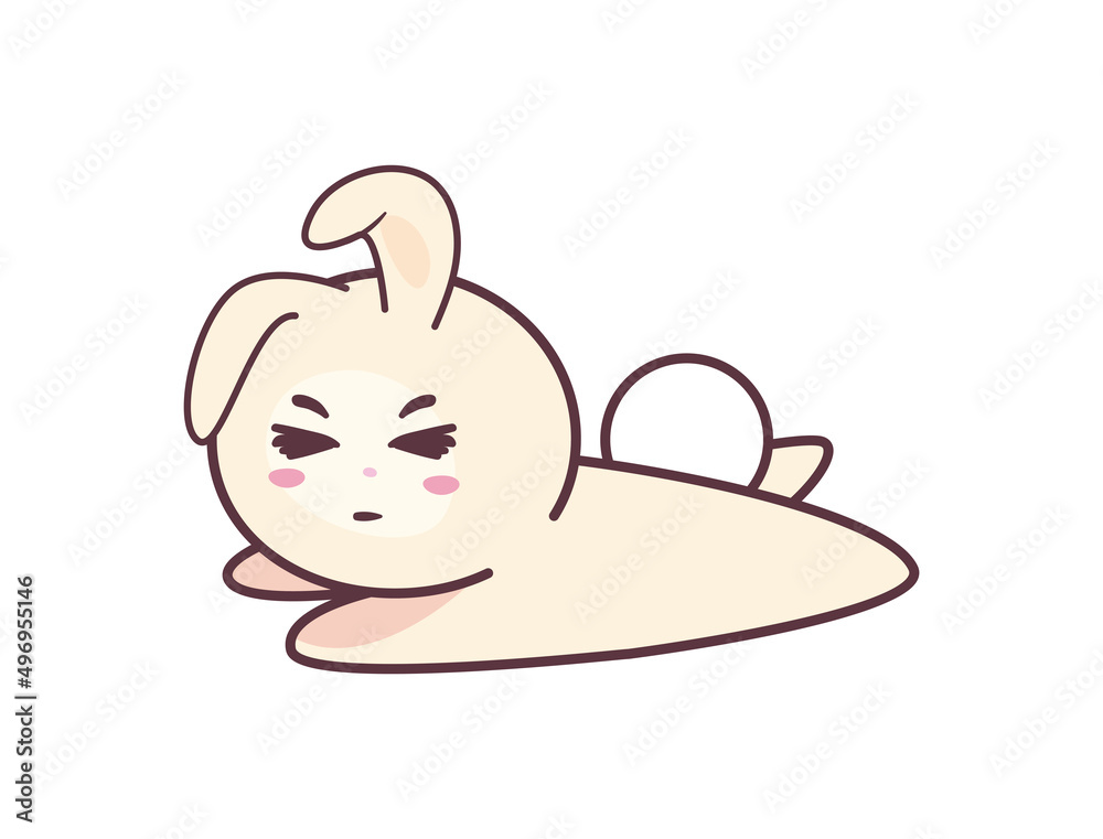sleepy bunny illustration