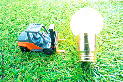 Wallpaper Mural grass and light bulb and forklift Torontodigital.ca