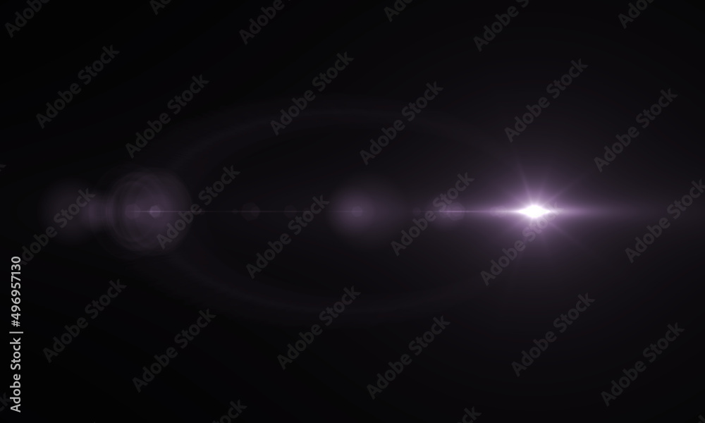 Lens Flare light over background. Easy to add overlay or screen filter over photos