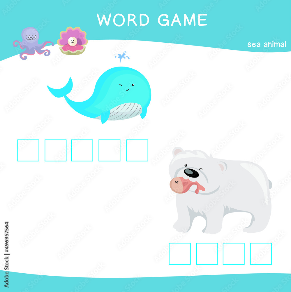 Word game worksheet Complete animals name worksheet Preschool Word game worksheet Complete animals name worksheet Preschool