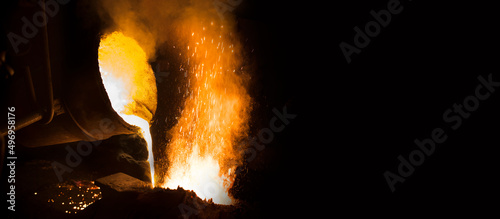Quadro su tela View of industrial metal casting