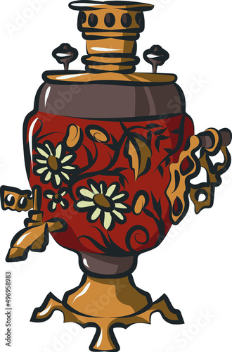 Russian traditional samovar antique teapot