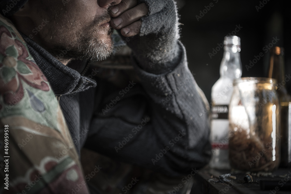 Homeless Alcoholic Caucasian Male Homeless Alcoholic Caucasian Male