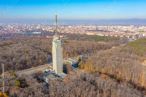 Old TV tower in the Bulgarian capital Sofia photo