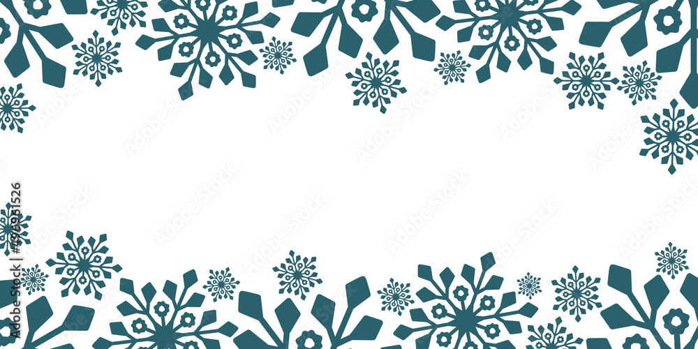 Winter greeting card leaflet header Christmas decoration background. Cute snowflake ice symbol of winter Winter greeting card leaflet header Christmas decoration background. Cute snowflake ice symbol of winter