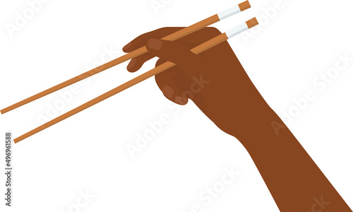 Hand with chopsticks