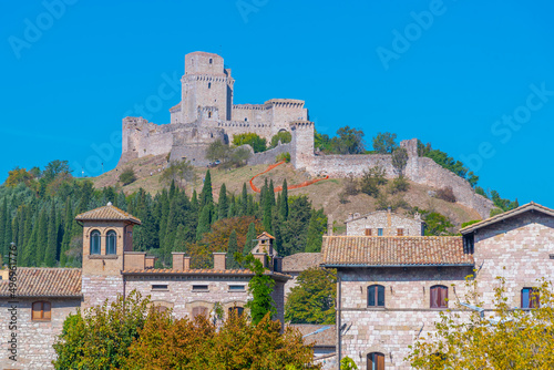 Rocca Maggiore castle in Assisi, Italy photo