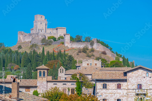 Rocca Maggiore castle in Assisi, Italy photo